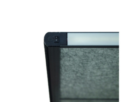 MAUL Système de cloison MAULconnecto Uplight, gris foncé