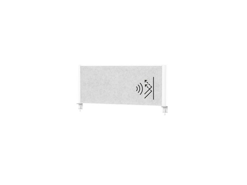 MAUL Système de cloison de bureau MAULconnecto, blanc / gris