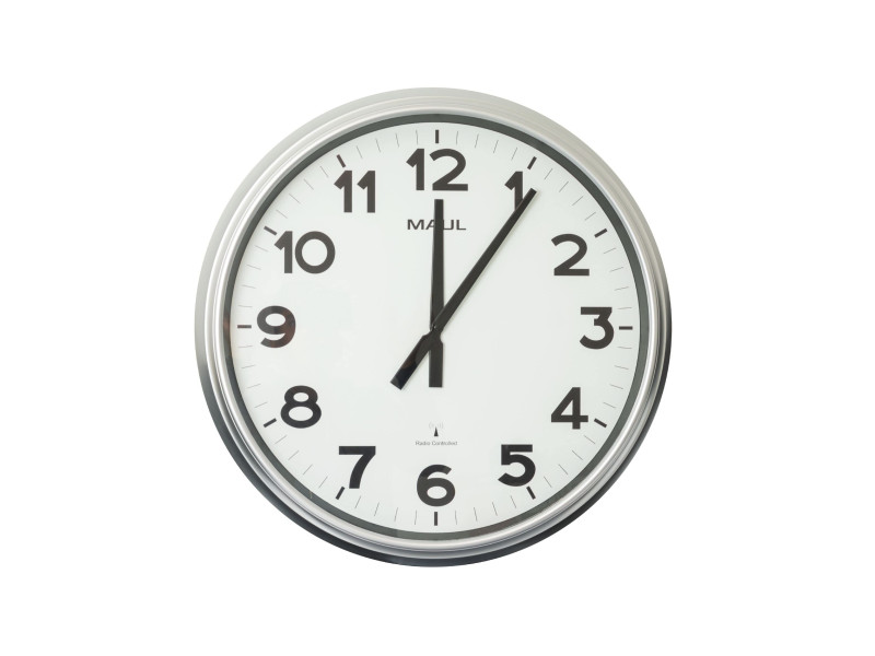 MAUL Horloge murale/radio MAULride, diamètre: 610 mm, argent