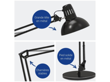 MAUL Lampe de bureau à LED MAULstudy, avec pied, noir