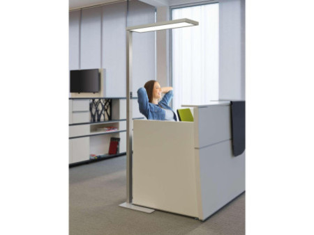 MAUL Lampadaire à LED MAULsenja, variateur, argent