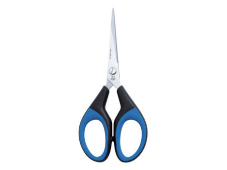 WEDO Ciseaux Soft-Cut, pointu, longueur: 152 mm, noir/bleu