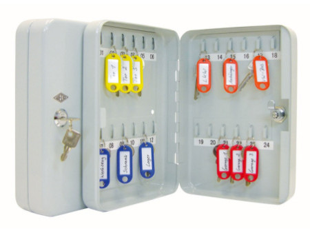 WEDO Armoire à clés pour 24 clés, gris clair