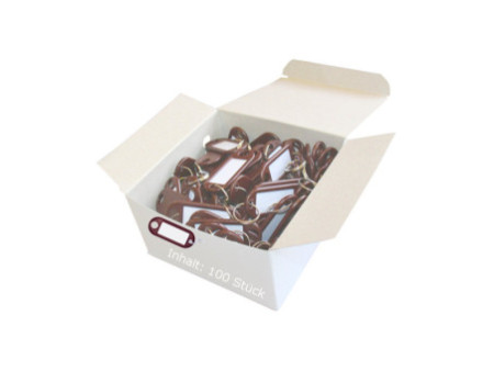 WEDO Porte-clés avec anneau, diamètre: 18 mm, marron