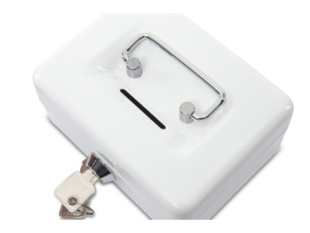 MAUL Caisse à monnaie avec fente tirelire, blanc