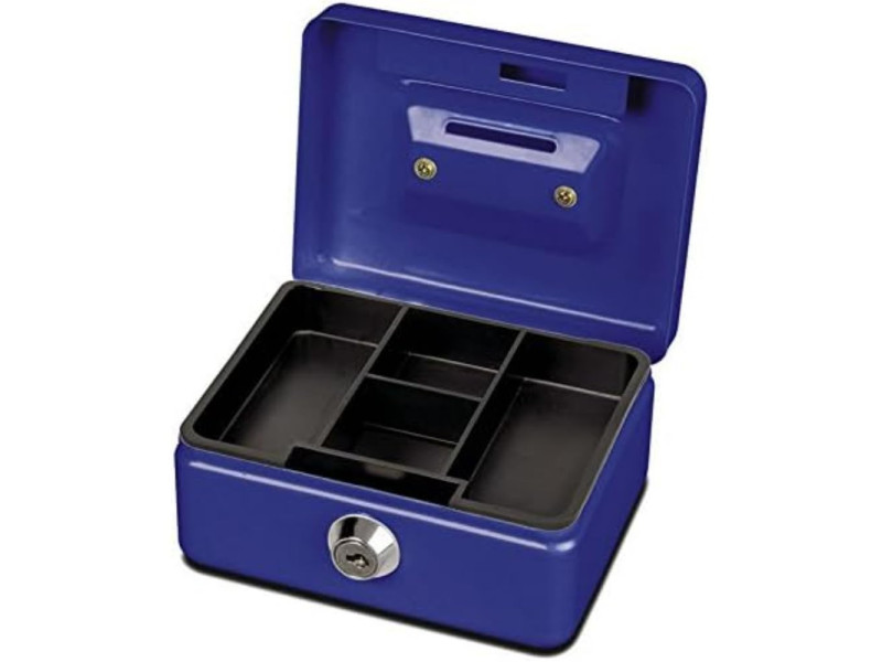 MAUL Caisse à monnaie avec fente tirelire, bleu
