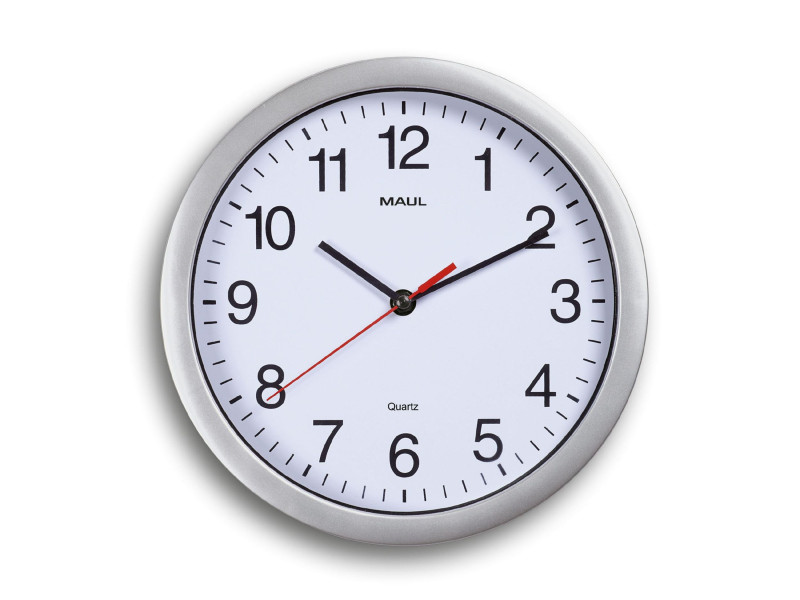 MAUL Horloge murale/horloge quartz MAULrun, diamètre: 250 mm
