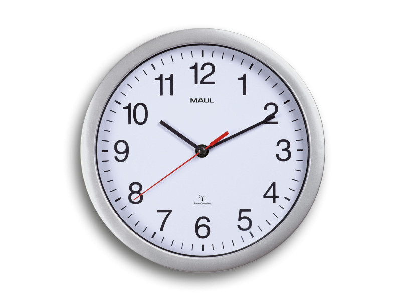 MAUL Horloge murale/horloge radio MAULrun, diamètre: 250 mm