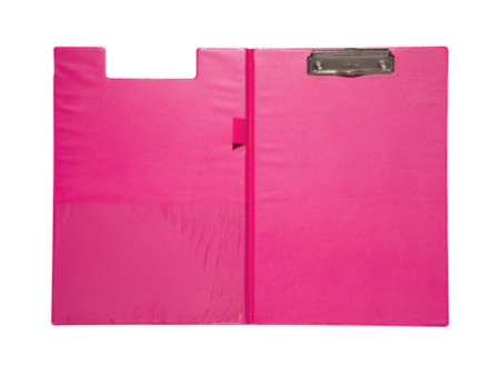 MAUL Porte-bloc à pince, plastifié A4, rose vif