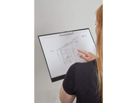 MAUL Porte-bloc, plastique avec pince de serrage, A3, noir