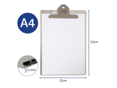 MAUL Porte-bloc MAULsteel, acier inoxydable, A4, argent