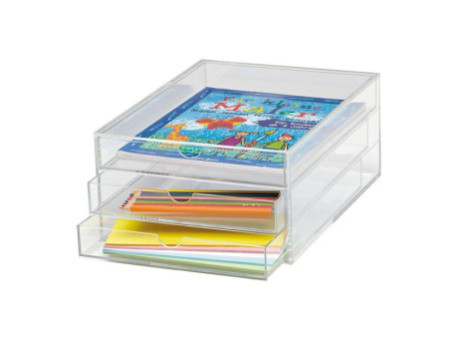 MAUL Module de classement acrylique, A4, 3 tiroirs