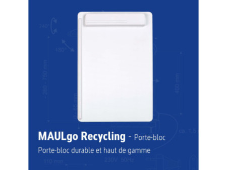 MAUL Porte-bloc MAULgo uni Recycling, A4, blanc