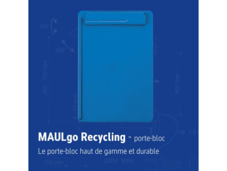 MAUL Porte-bloc MAULgo uni Recycling, A4, bleu