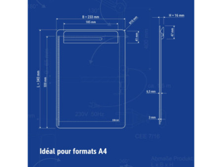 MAUL Porte-bloc MAULgo uni Recycling, A4, noir