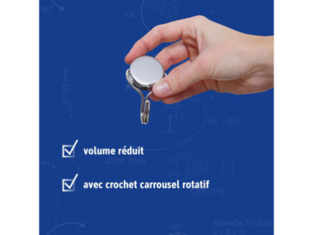 MAUL Aimant néodyme avec crochet caroussel, résistance:50 kg