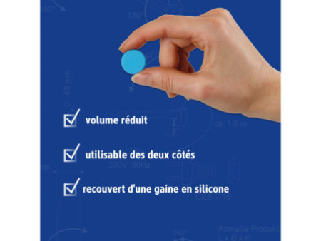 MAUL Aimant néodyme, en forme de pastille, silicone, 18 mm