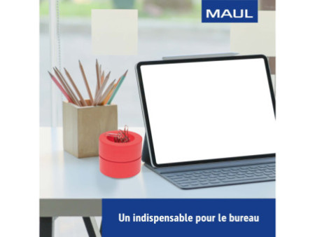 MAUL Distributeur de trombones MAULpro Recycling, rouge