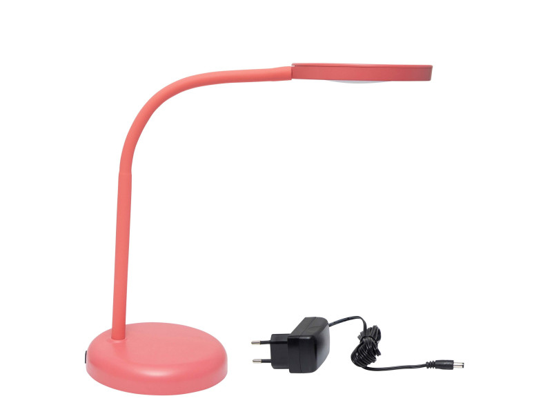 MAUL Lampe de bureau à LED MAULjoy, socle, touch of rose
