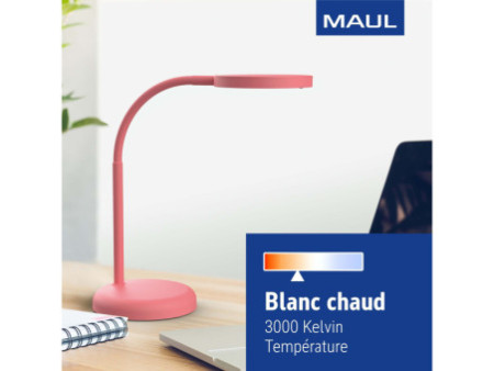 MAUL Lampe de bureau à LED MAULjoy, socle, touch of rose
