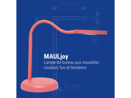 MAUL Lampe de bureau à LED MAULjoy, socle, touch of rose