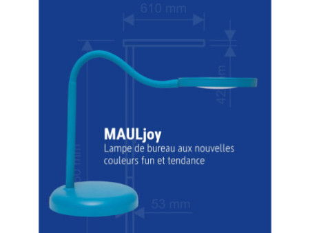 MAUL Lampe de bureau à LED MAULjoy, socle, atlantic blue