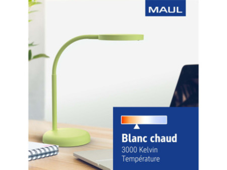 MAUL Lampe de bureau à LED MAULjoy, socle, lime