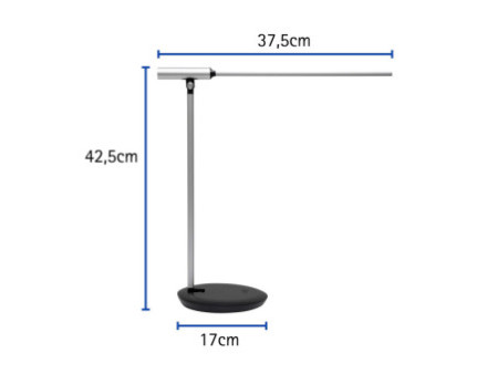MAUL Lampe de bureau LED MAULrubia colour vario, argent/noir