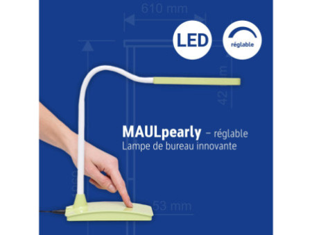 MAUL Lampe de bureau à LED MAULpearly colour vario, lime