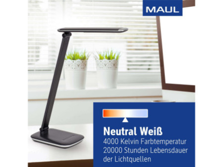 MAUL Lampe de bureau à LED MAULjazzy, à variateur, noir