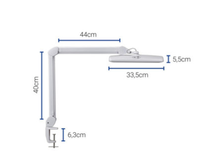 MAUL Lampe de bureau à LED MAULintro, dimmable, pince, blanc