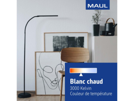 MAUL Lampadaire à LED MAULpirro, dimmable, blanc