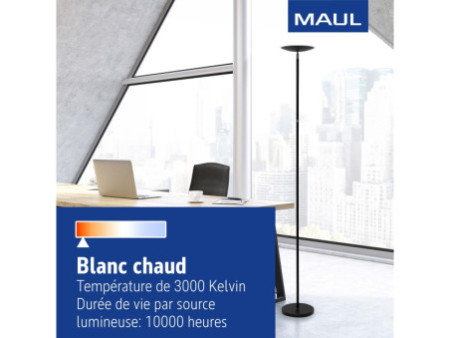 MAUL Lampadaire à LED MAULsphere, dimmable, noir
