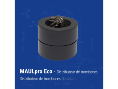 MAUL Distributeur de trombones MAULpro Recycling, noir