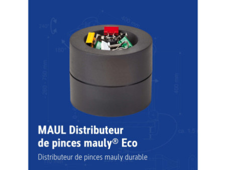 MAUL Distributeur de pinces mauly MAULpro Recycling, noir
