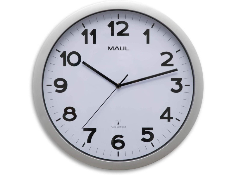 MAUL Horloge murale radioguidée MAULstep, argent