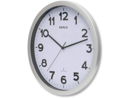 MAUL Horloge murale radioguidée MAULstep, argent