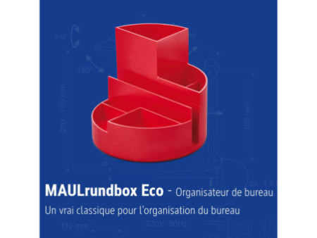 MAUL Multipot MAULrundbox Recycling, rond, rouge