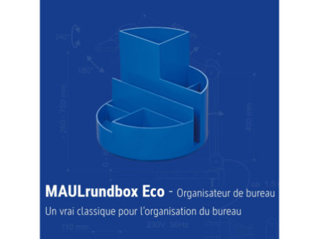 MAUL Multipot MAULrundbox Recycling, rond, bleu