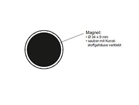 MAUL Aimant MAULsolid, diamètre: 38 mm, 2,5 kg, assorti