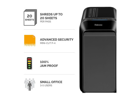 Fellowes Destructeur de documents Powershred LX220, noir