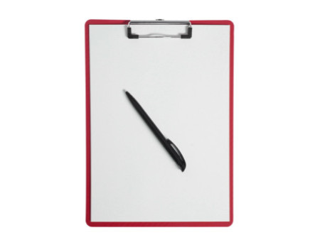 MAUL Porte-bloc avec pince MAULflexx, A4, rouge / noir