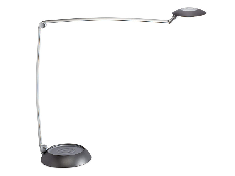 MAUL Lampe de bureau LED MAULspace, variateur, argent/noir