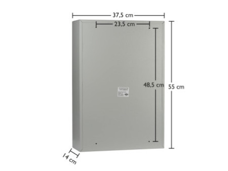WEDO Armoire à clés pour 150 clés, dix barettes, gris clair