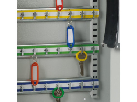 WEDO Armoire à clés pour 150 clés, dix barettes, gris clair