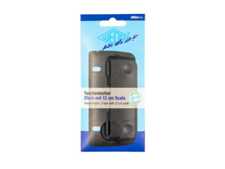 WEDO Perforateur de poche, capacité: 3 feuilles, noir