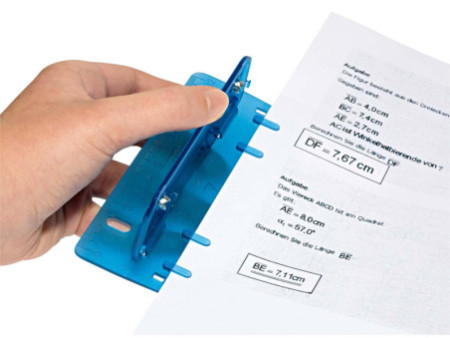 WEDO Perforateur de poche, capacité: 3 feuilles, bleu ICE