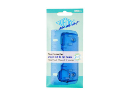 WEDO Perforateur de poche, capacité: 3 feuilles, bleu ICE