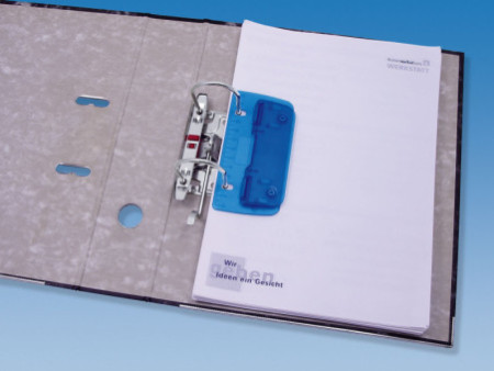 WEDO Perforateur de poche, capacité: 3 feuilles, bleu ICE