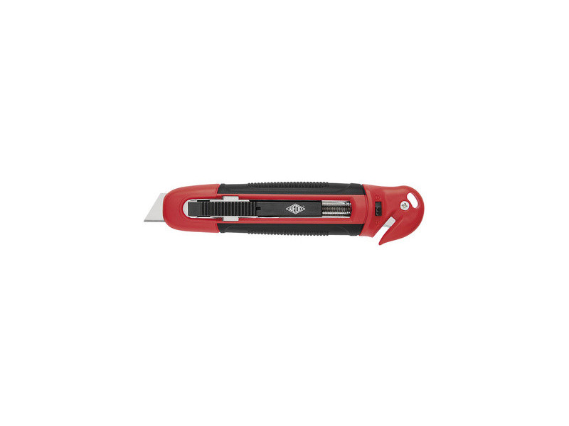 WEDO Cutter de sécurité Standard, lame trapèze, noir/rouge